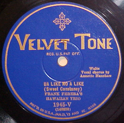 Ua Like No A Like - Velvet Tone 1945